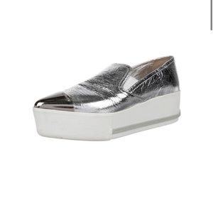 Miu Miu metallic platform snickers, size 5.5/EU 35.5